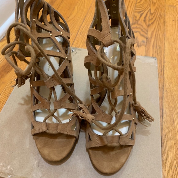 Tan Sandal Heel - Picture 2 of 6